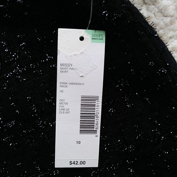 NEW Covington Lined Sparkly Skirt 10 Black - Picture 3 of 12